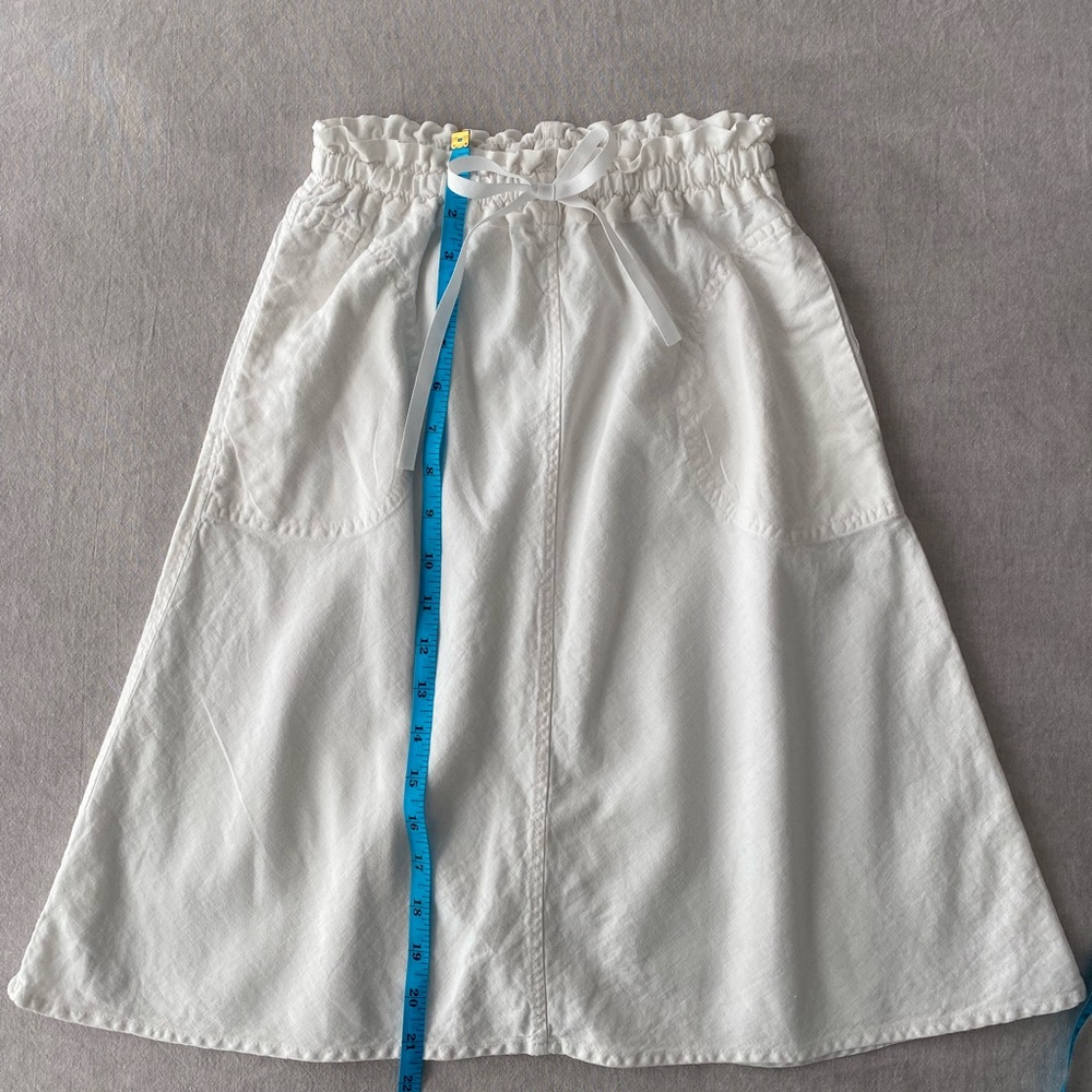 H&M White A-Line Skirt